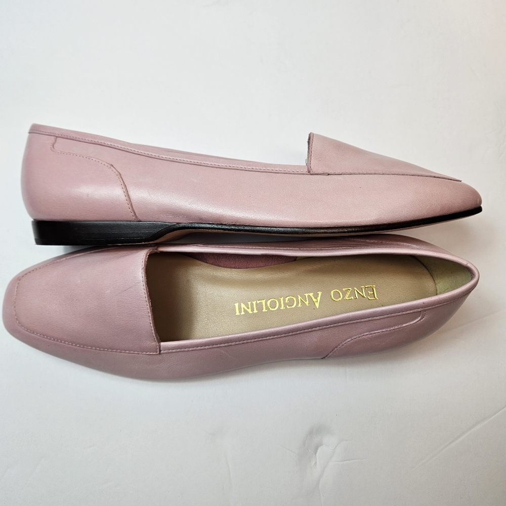 Enzo Liberty Made In ITALY Softest Leather Loafers Baby Pink Size 7M - Picture 4 of 16